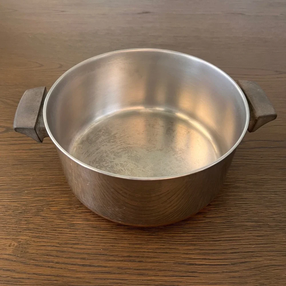Revere Ware 4 1/2 Qt Stock Pot Copper Clad Bottom Stainless Steel Clinton IL USA